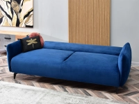 sofa lulu granatowa welur, podstawa czarny