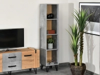 System zestaw soho 02 dąb-beton, podstawa czarny