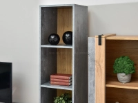 System zestaw soho 02 dąb-beton, podstawa czarny
