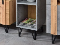 System zestaw soho 02 dąb-beton, podstawa czarny
