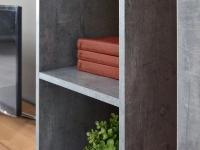 System zestaw soho 02 dąb-beton, podstawa czarny