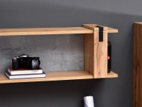 System zestaw soho 03 dąb-beton, podstawa czarny
