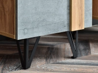 System zestaw soho 03 dąb-beton, podstawa czarny
