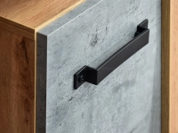 System zestaw soho 03 dąb-beton, podstawa czarny