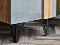 System zestaw soho 04 dąb-beton, podstawa czarny