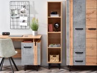 System soho sh10 regał dąb, podstawa czarny