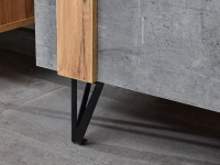 System soho sh04 regał dąb-beton, podstawa czarny