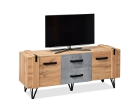 System soho sh07 komoda rtv dąb-beton, podstawa czarny