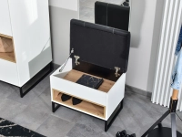 System puro pu03 kufer biały-dąb, podstawa czarny