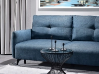 sofa lulu ocean tkanina, podstawa czarny 