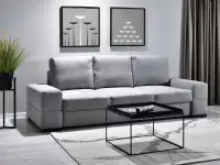 sofa montana szara tkanina, podstawa czarny