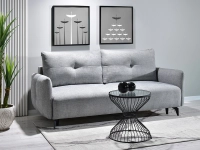 sofa lulu szary melanż tkanina, podstawa czarny