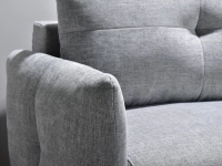 sofa lulu szary melanż tkanina, podstawa czarny