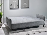 sofa lulu szary melanż tkanina, podstawa czarny