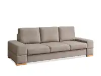 sofa montana piaskowa tkanina, podstawa buk