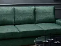sofa montana zielona tkanina, podstawa czarny