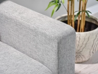 sofa stockholm jasnoszary tkanina, podstawa dąb naturalny