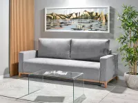 Produkt: sofa stockholm jasnoszary tkanina, podstawa dąb naturalny
