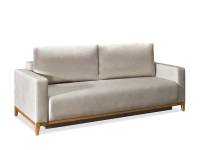 sofa stockholm piaskowy tkanina, podstawa dąb naturalny