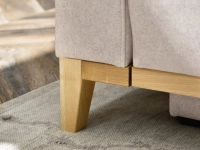 sofa stockholm piaskowy tkanina, podstawa dąb naturalny