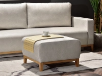 sofa stockholm piaskowy tkanina, podstawa dąb naturalny