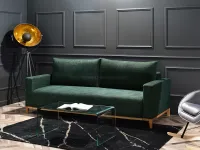 Produkt: sofa stockholm zielony tkanina, podstawa dąb naturalny