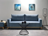 sofa stockholm jeansowy tkanina, podstawa dąb naturalny