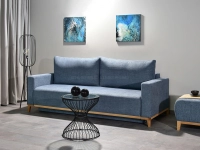 sofa stockholm jeansowy tkanina, podstawa dąb naturalny