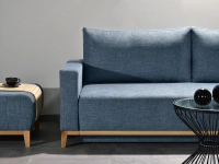 sofa stockholm jeansowy tkanina, podstawa dąb naturalny
