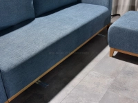 sofa stockholm jeansowy tkanina, podstawa dąb naturalny