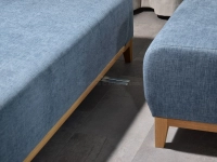 sofa stockholm jeansowy tkanina, podstawa dąb naturalny