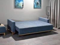 sofa stockholm jeansowy tkanina, podstawa dąb naturalny