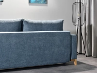 sofa stockholm jeansowy tkanina, podstawa dąb naturalny