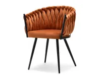 Produkt: krzesło rosa miedziany welur, podstawa czarny