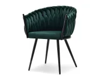 Produkt: krzesło rosa zielony welur, podstawa czarny
