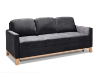 sofa bergen grafitowy, podstawa dąb naturalny