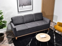 sofa bergen grafitowy, podstawa dąb naturalny