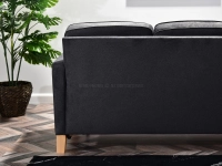 sofa bergen grafitowy, podstawa dąb naturalny