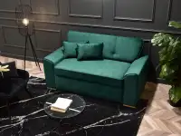 sofa lino szmaragd welur, podstawa buk
