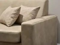 sofa milo beżowy tkanina, podstawa buk