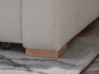 sofa milo popielaty tkanina, podstawa buk