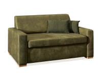 sofa milo zielony tkanina, podstawa buk