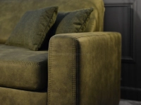 sofa milo zielony tkanina, podstawa buk