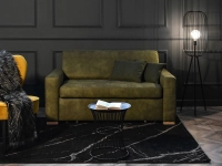 sofa milo zielony tkanina, podstawa buk
