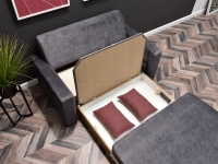 sofa milo grafitowy tkanina, podstawa buk