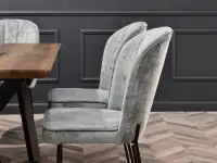 krzesło olta jasny szary tkanina, podstawa czarny