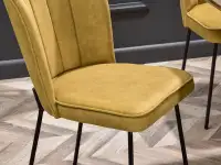 krzesło olta musztardowy tkanina, podstawa czarny