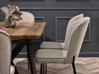krzesło olta piaskowy tkanina, podstawa czarny