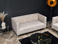 sofa roni piakowy tkanina, podstawa chrom