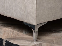 sofa roni piakowy tkanina, podstawa chrom